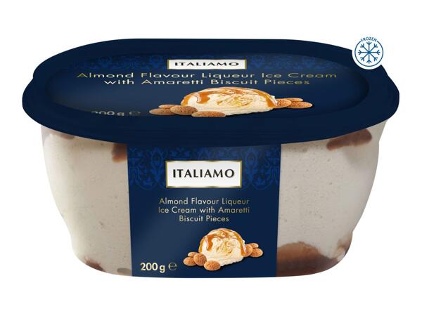Italiamo Italian Style Ice Cream with Almond Flavour Liqueur & Amaretti Biscuit Pieces