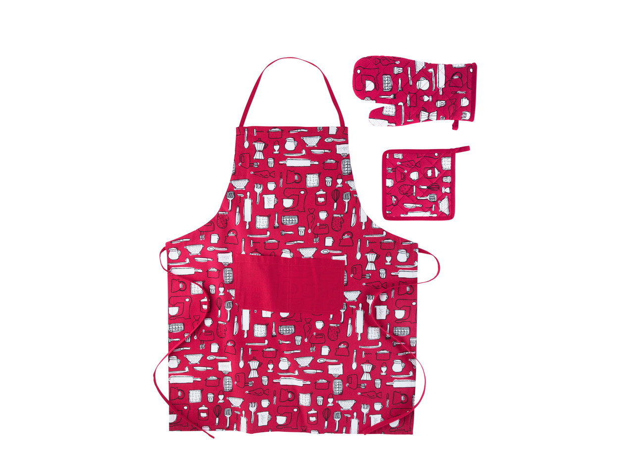 Set Da Cucina Russo Tessuti: Presina, Guanto E Presina Decorativa - Vivy Victoria, Tanti Colori - 3 Pezzi
