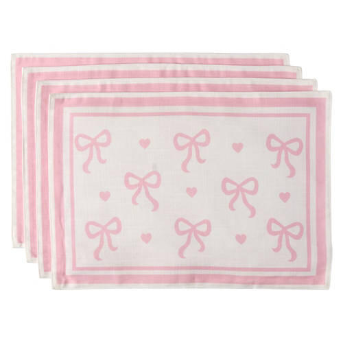 4 Pack Placemat Set - Bows