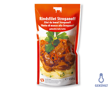 Rindsfilet Stroganoff