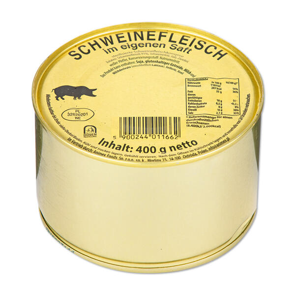 Schweinefleisch in der Dose