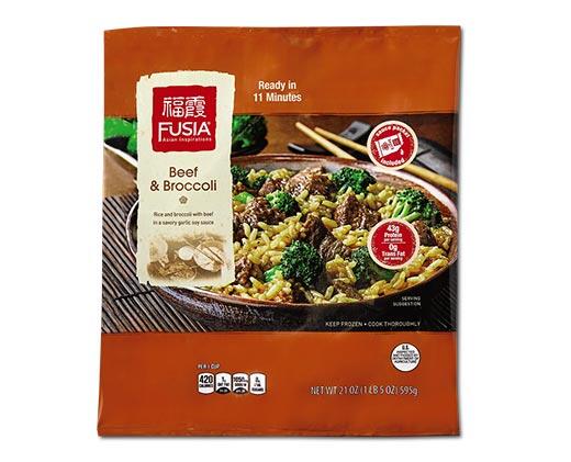 Fusia Asian Inspirations 
 Beef and Broccoli or Beef Lo Mein