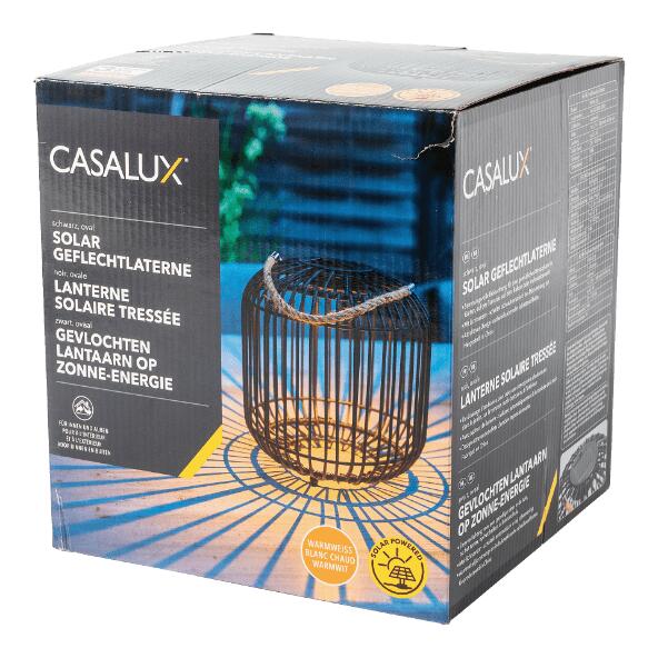 CASALUX(R) 				Geflochtene Laterne mit Solarenergie