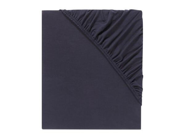 Livarno Home Microfibre Jersey Fitted Sheet - Double - Dark