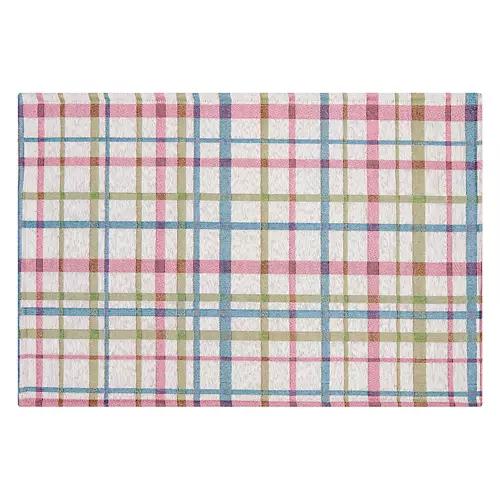 20"x 30" Chenille Accent Mat - Pastel Plaid