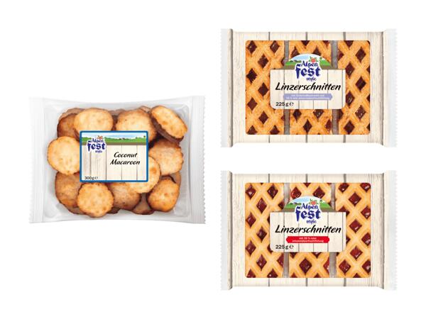 Parts de tarte de Linz/macarons à la noix de coco