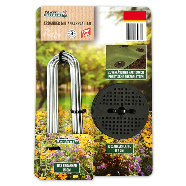 Erdanker mit Ankerplatten 10er-Set