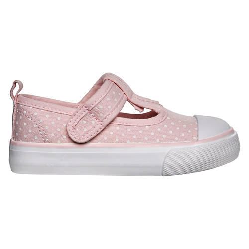 Toddler Memory Foam Canvas Slip Ons - Pink, 7/8
