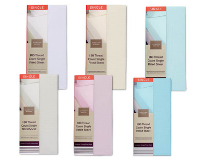 180 Thread Count Single Fitted Sheet