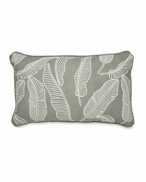Green Leaf Rectangular Cushion