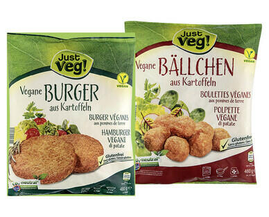 JUST VEG! 
 BURGERS/BOULETTES VÉGANS