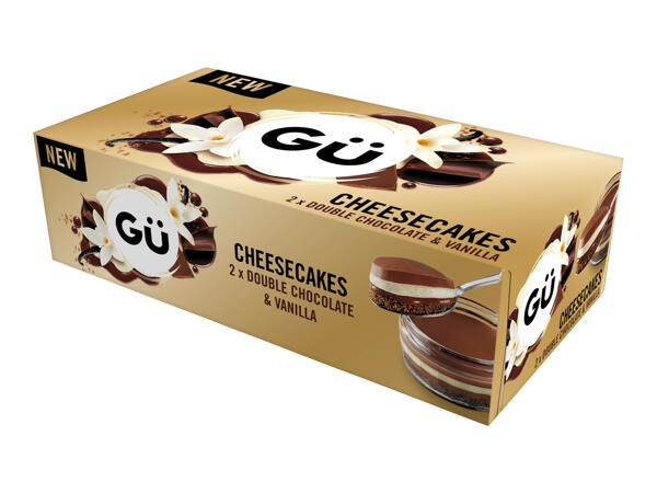 Gü 2 Double Chocolate & Vanilla Cheesecakes
