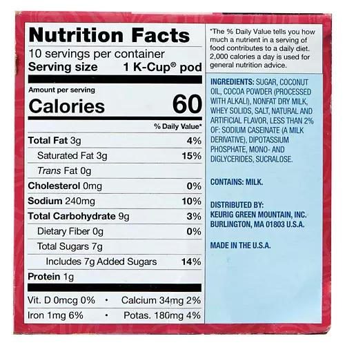 Peppermint Flavored Hot Cocoa Mix K Cups, 10 count