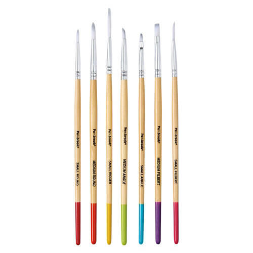 7 Pack Fine Tipped Artistic Paint Brushes