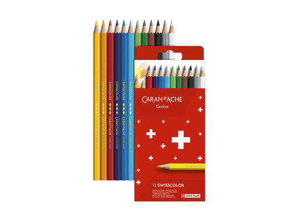 Crayons de couleur Swisscolor résistants à l'eau, 12 pièces