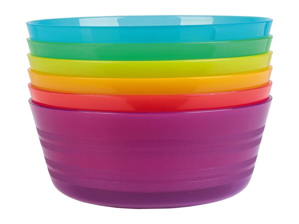 CRIVIT Plastic Bowls - 6 Piece Set