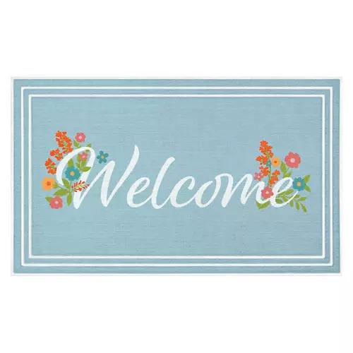 18" x 30" Deluxe Spring Mat - Welcome Floral
