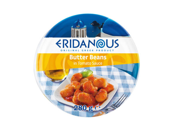 Vinbladsdolmar/ Vita bönor i tomatsås