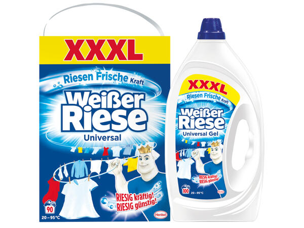 Weißer Riese Waschmittelpulver/Flüssigwaschmittel