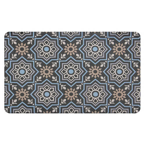 18" x 30" Comfort Cushion Kitchen Mat - Gray medallions