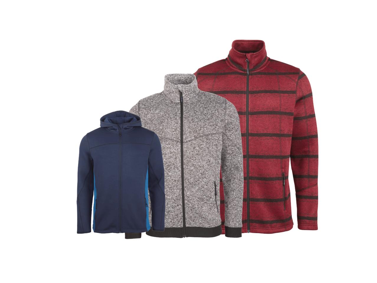 CRIVIT Men's Knit Fleece Jacket/Power- Stretch Jacket