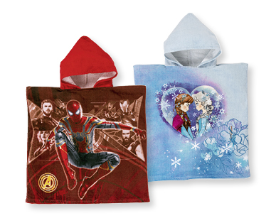 Poncho da bagno per bambini CARS/AVENGERS/FROZEN/BAMBI