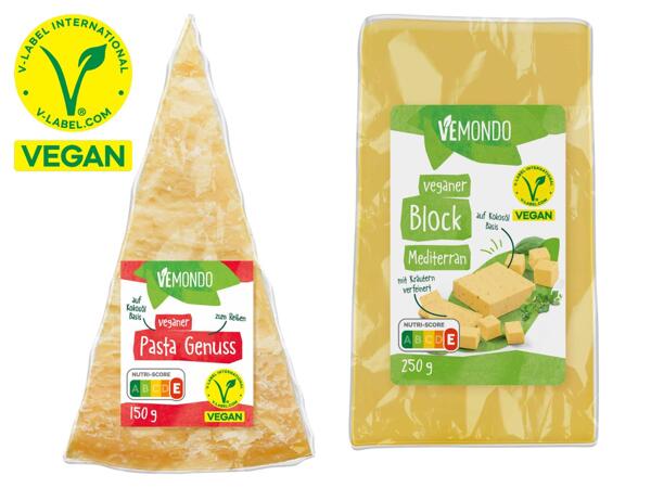 Veganer Block mediterran, Pasta Genuss oder Camembon