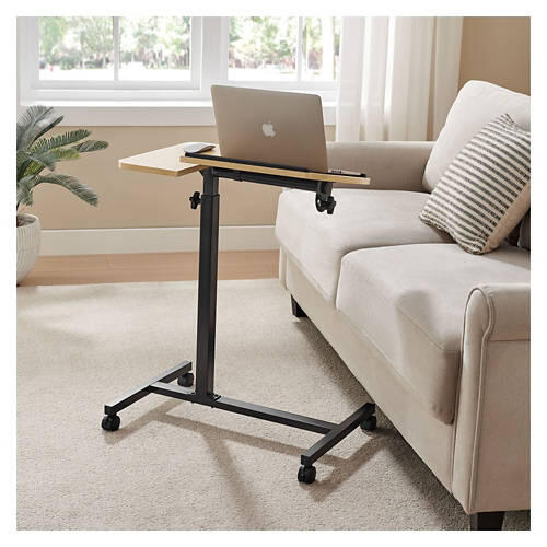 Rolling Laptop Desk, Beige