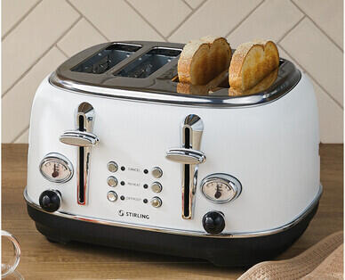 Designer 4 Slice Toaster - White