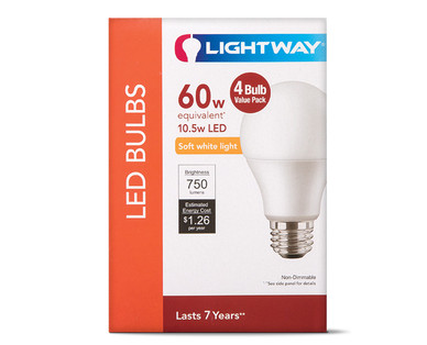 Lightway 4-Pack LED Light Bulb Assortment - Aldi — USA - Specials archive