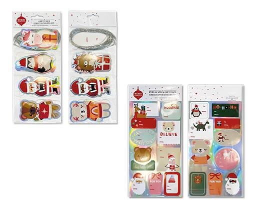 Merry Moments 50pk Peel and Stick Tags or 30pk Gift Tags