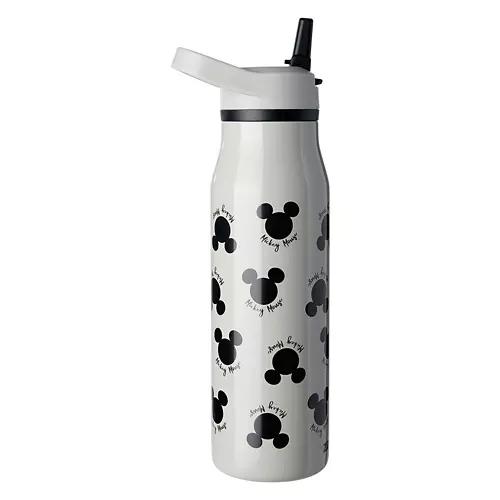 Mickey Mouse Stainless Steel Water Bottle, Light Grey