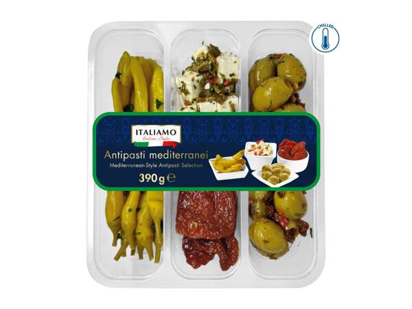 Mediterranean Style Antipasti Selection Assorted