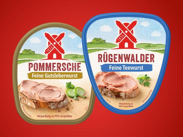 Tee- od. Gutsleberwurst