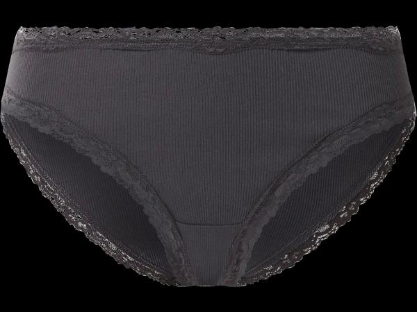 Ladies' Ribbed Briefs with Lace