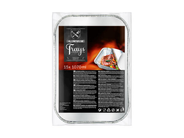 Barquettes à grillades en aluminium avec couvercle