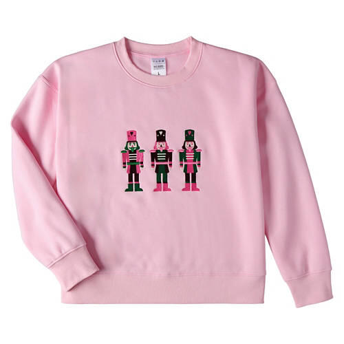 Ladies Holiday Pullover - Pink, M