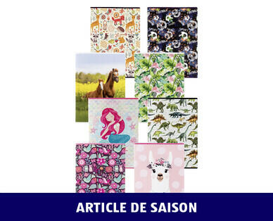 CAHIER D'ÉCOLIER À MOTIFS