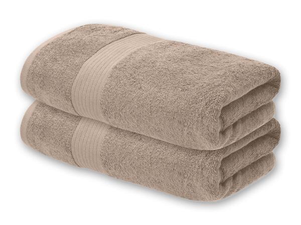 Frottier-Duschtuch/Handtuch, 2 Stück