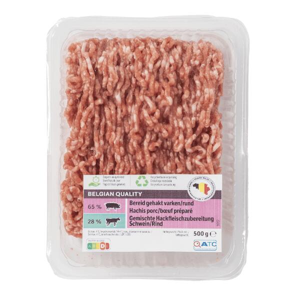 Hachis porc/bœuf préparé