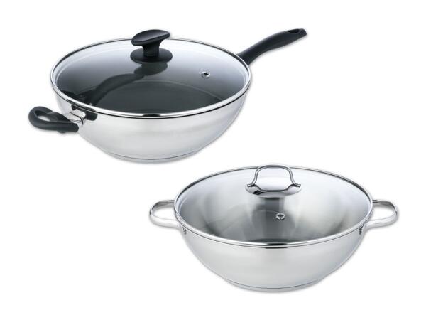 Edelstahl-Wok, Ø 32 cm