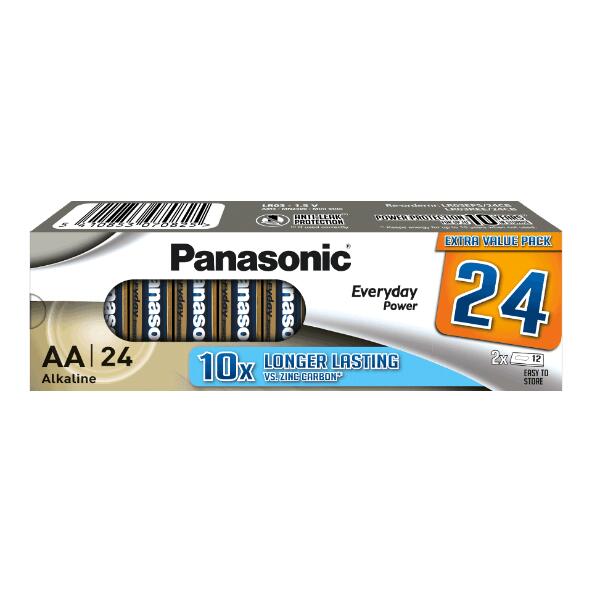 PANASONIC(R) 				Piles alcalines, 24 pcs