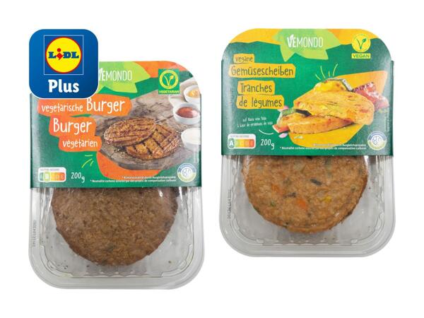Burger BBQ/​Tranches de légumes
