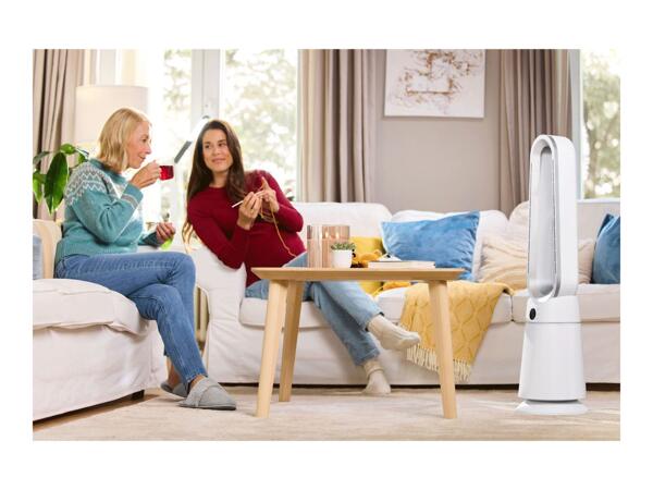 Silvercrest Bladeless Tower Fan Heater - White