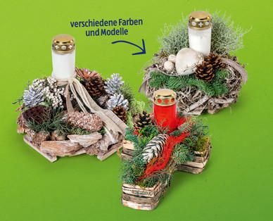 Allerheiligen-Arrangement mit Grablicht