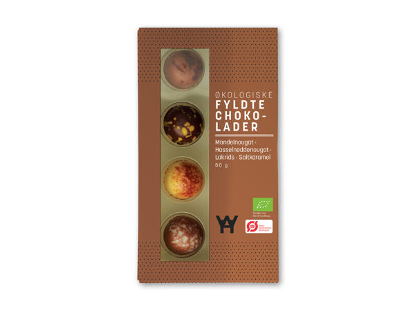 WH økologiske fyldte chokolader