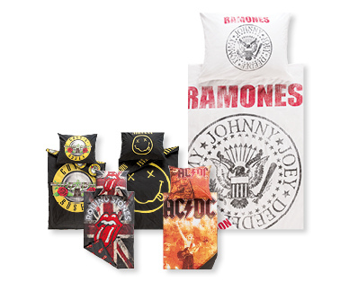Parure de lit GUNS N'ROSES/THE ROLLING STONES(R)/NIRVANA/AC/DC(R)