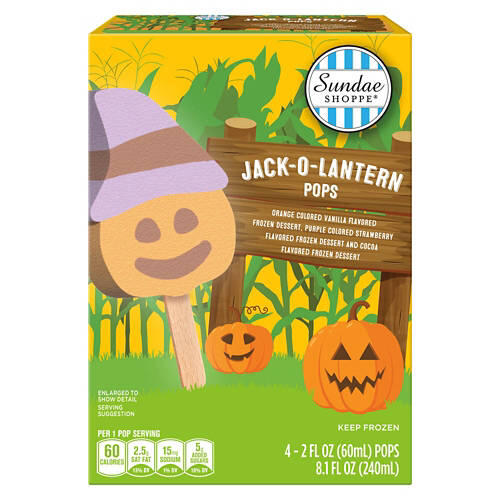 Jack O Lantern Character Mixed Flavor Pops, 4 count
