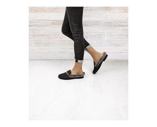 Serra 
 Ladies' Faux Fur-Lined Mules