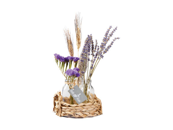 Fleurs séchées, lot de 3 vases
